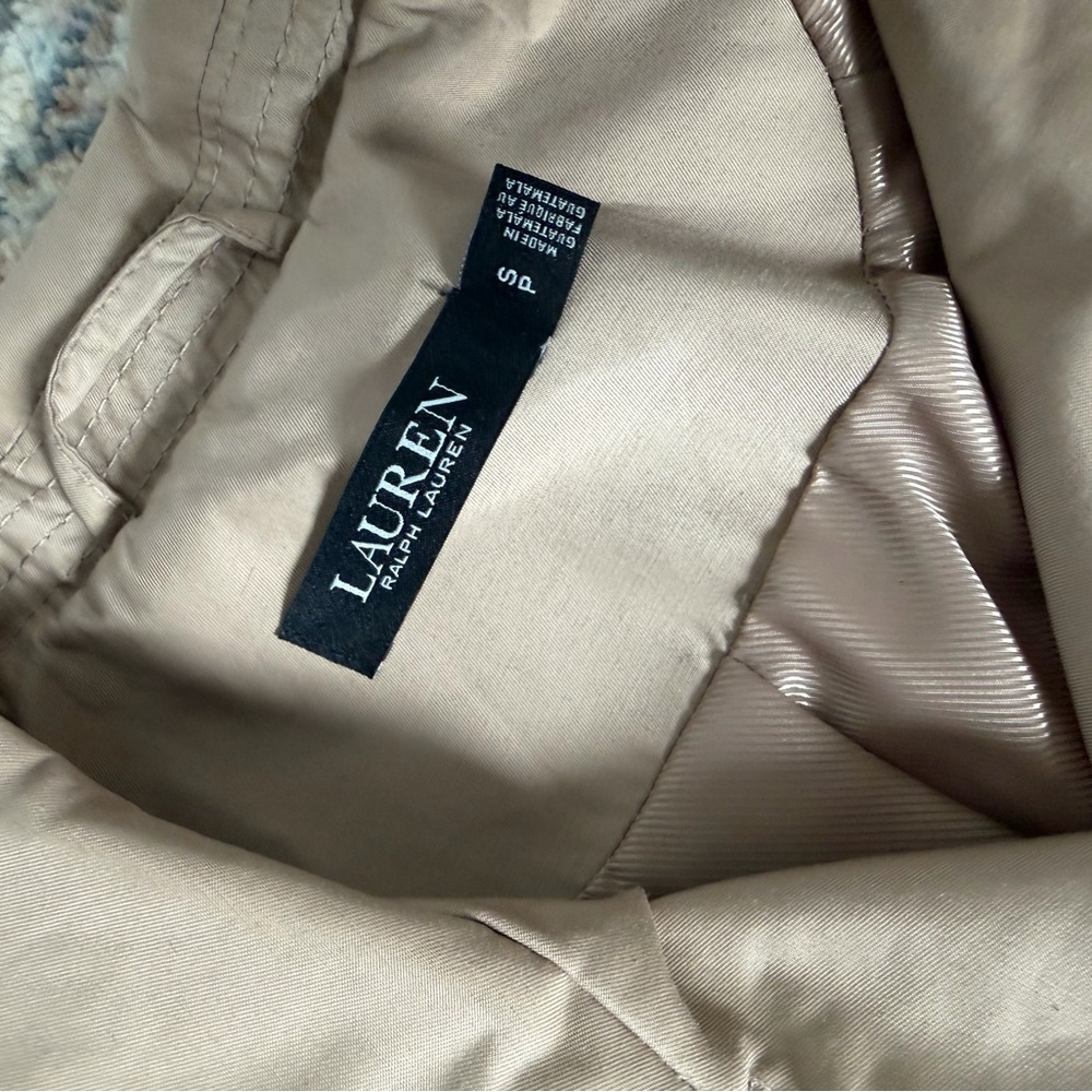 Ralph Lauren Beige Trench Coat with Satin Lining - Picture 2 of 4